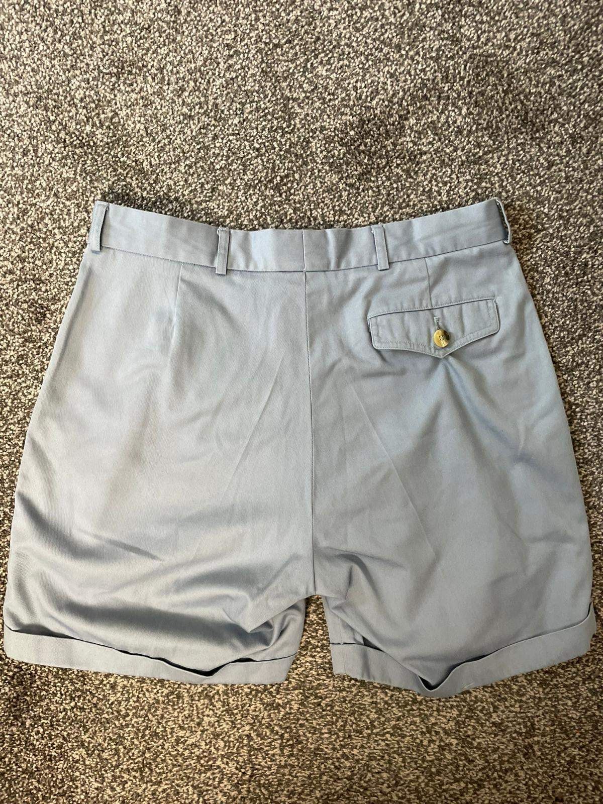 Gabicci Men's Vintage 80's/90's Navy/Naval Style Chino Shorts - 34 - Light Blue