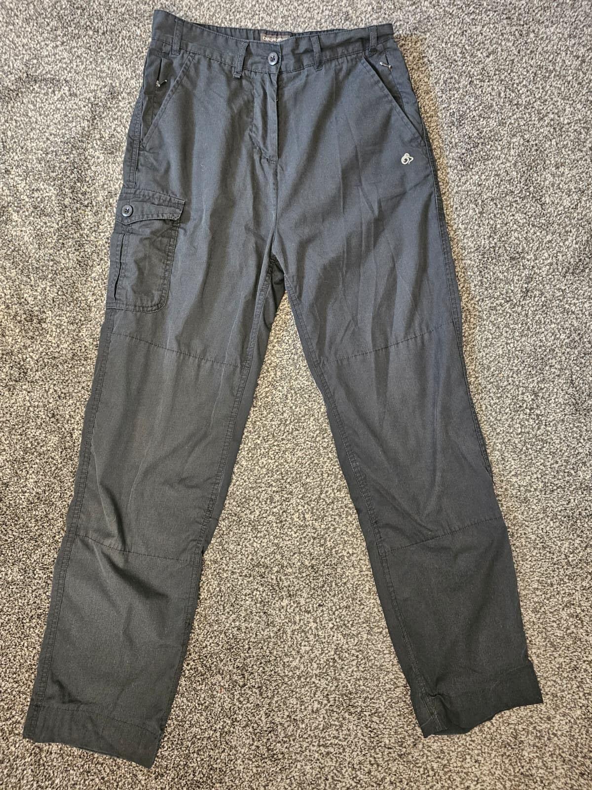 Craghoppers women's/ladies Black Cargo Style Hiking/Walking Trousers - UK 10
