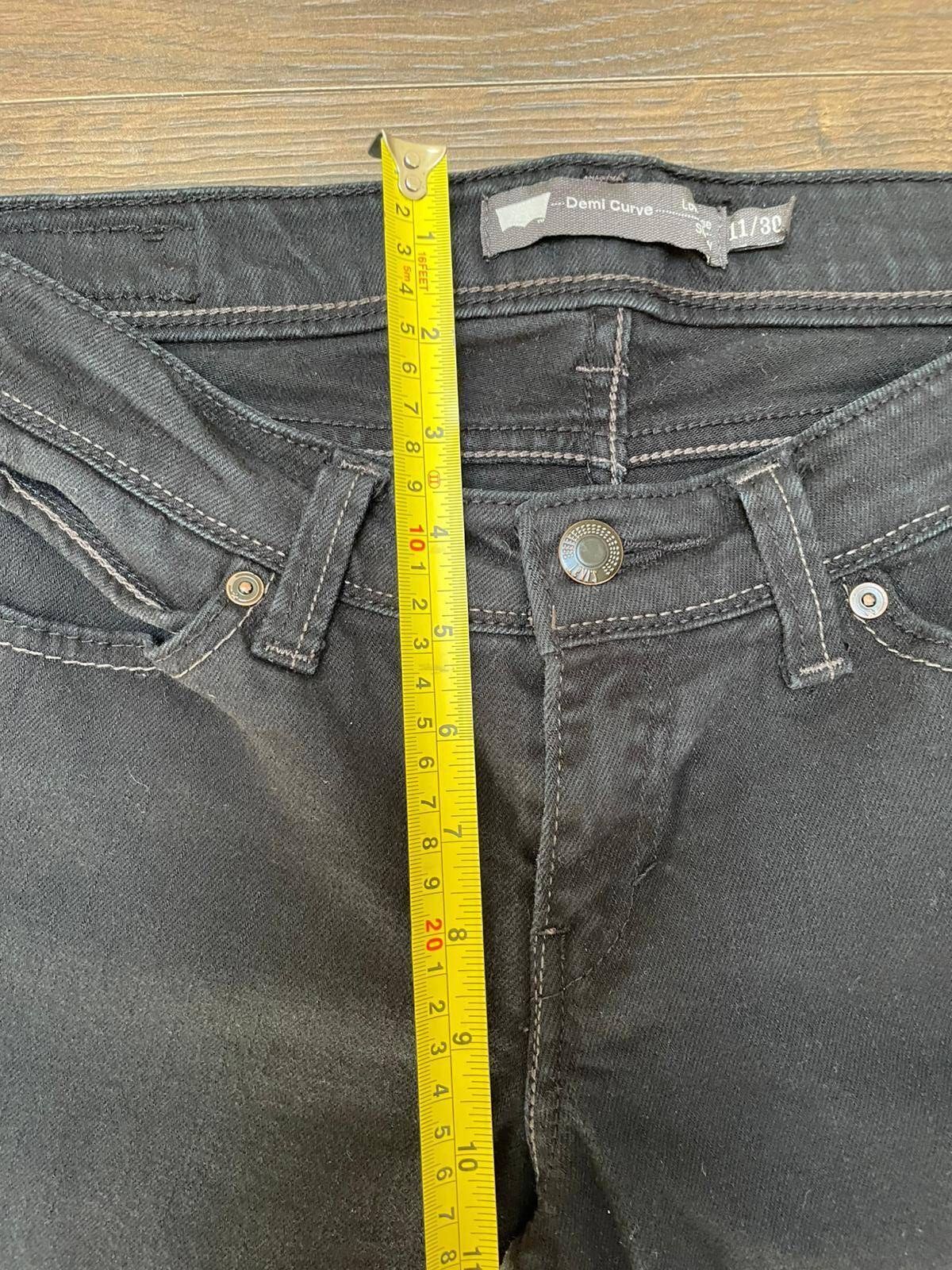 Levi's Women's Demi Curve Low Rise Skinny Black Denim Jeans - 11M - W30/L28