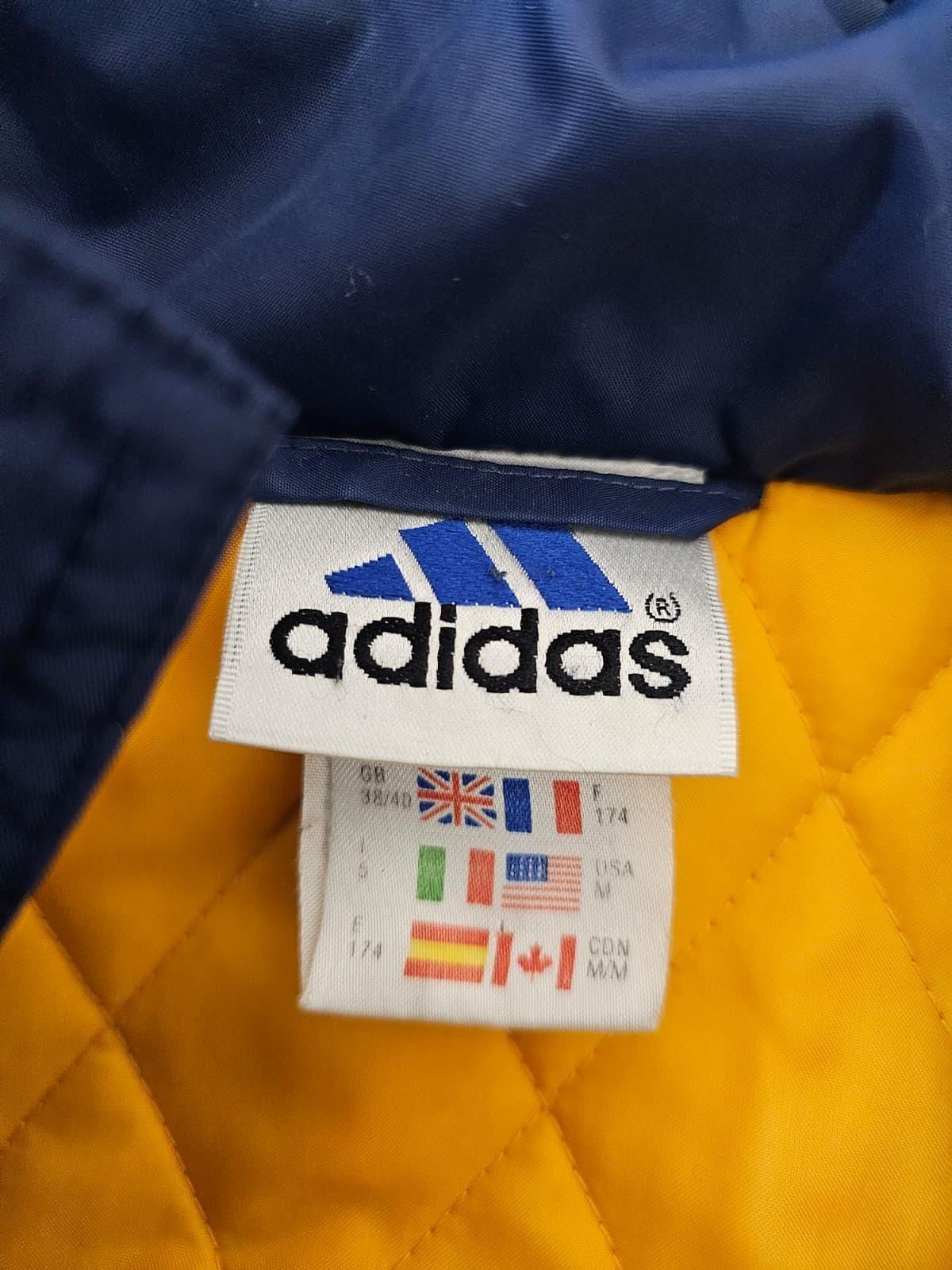 Adidas Vintage Y2K Men's Full Zip Embroidered Jacket - M/Medium 38/40 - Navy