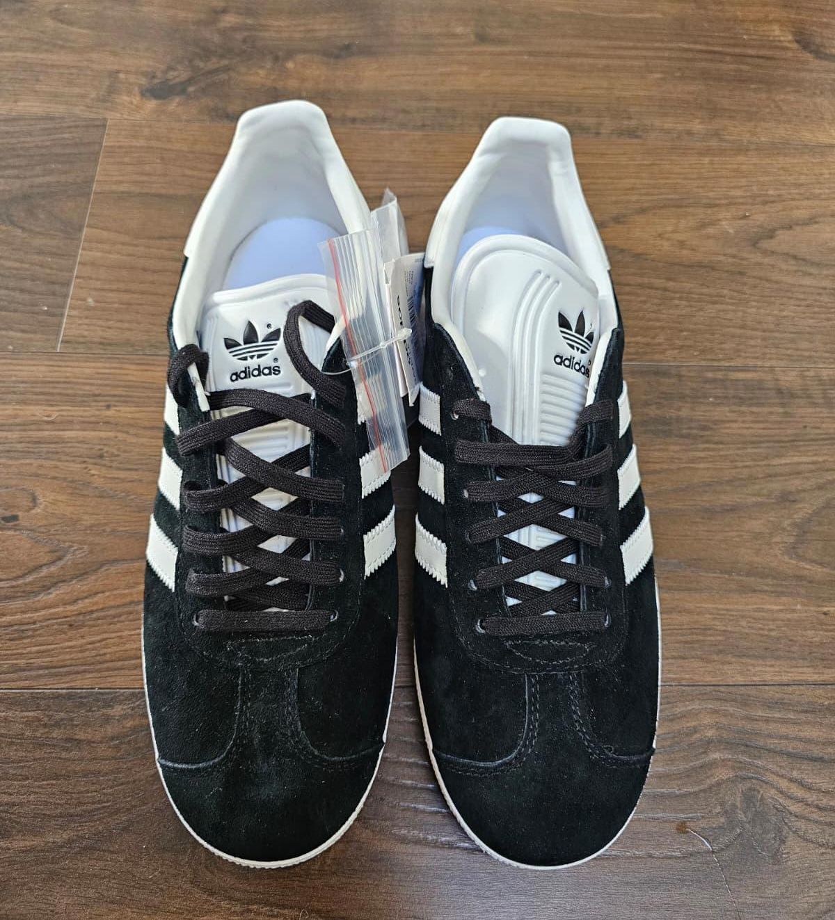 Adidas Original OG Gazelle Mens Trainers/Sneakers - UK 8.5 - BNWT - Black/White