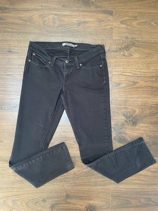 Levi's Women's Demi Curve Low Rise Skinny Black Denim Jeans - 11M - W30/L28
