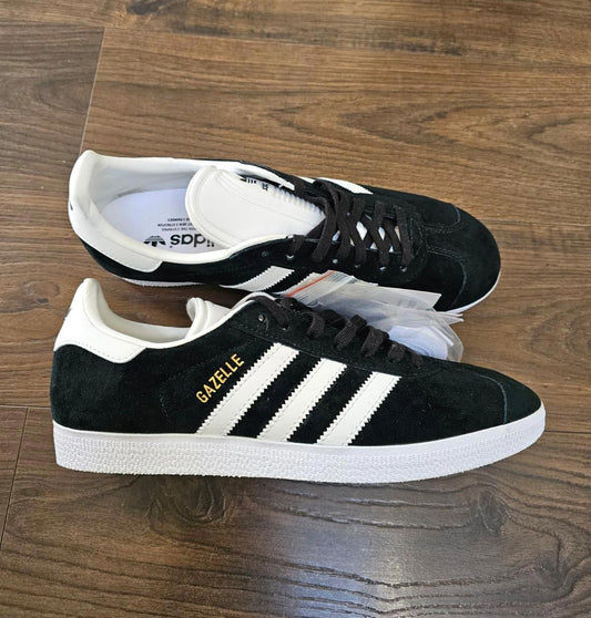 Adidas Original OG Gazelle Mens Trainers/Sneakers - UK 8.5 - BNWT - Black/White