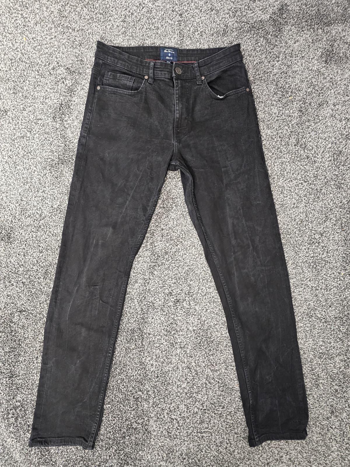 Ben Sherman Men's Slim Fit Black Jeans - W32/L30