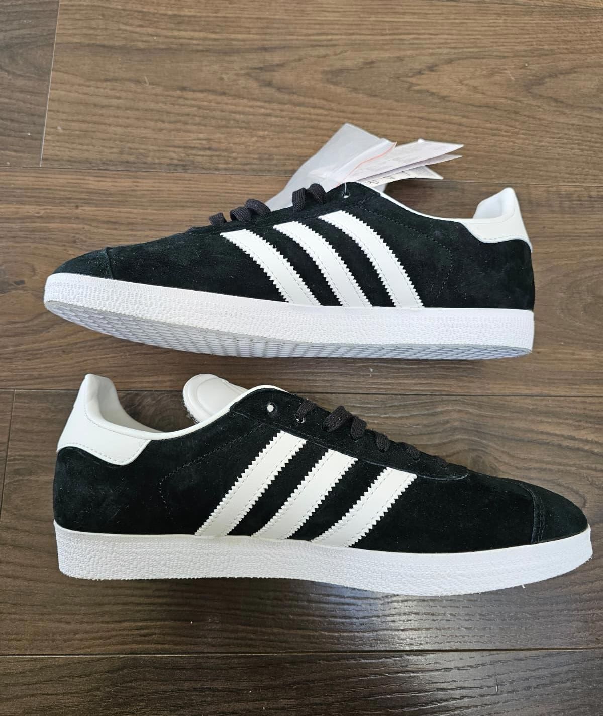 Adidas Original OG Gazelle Mens Trainers/Sneakers - UK 8.5 - BNWT - Black/White