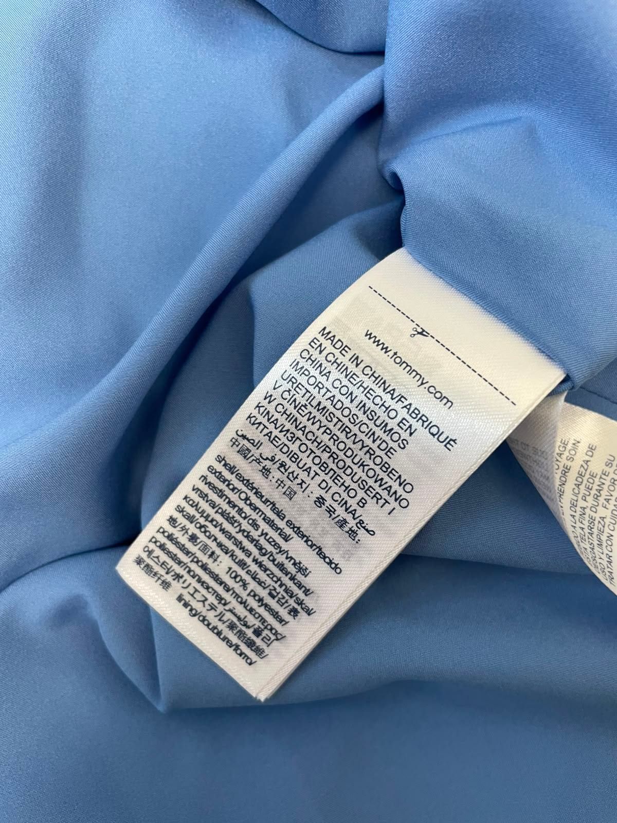 Tommy Hilfiger Women's Frill Neck Printed Maxi Dress - UK 10 - Blue - RRP £230