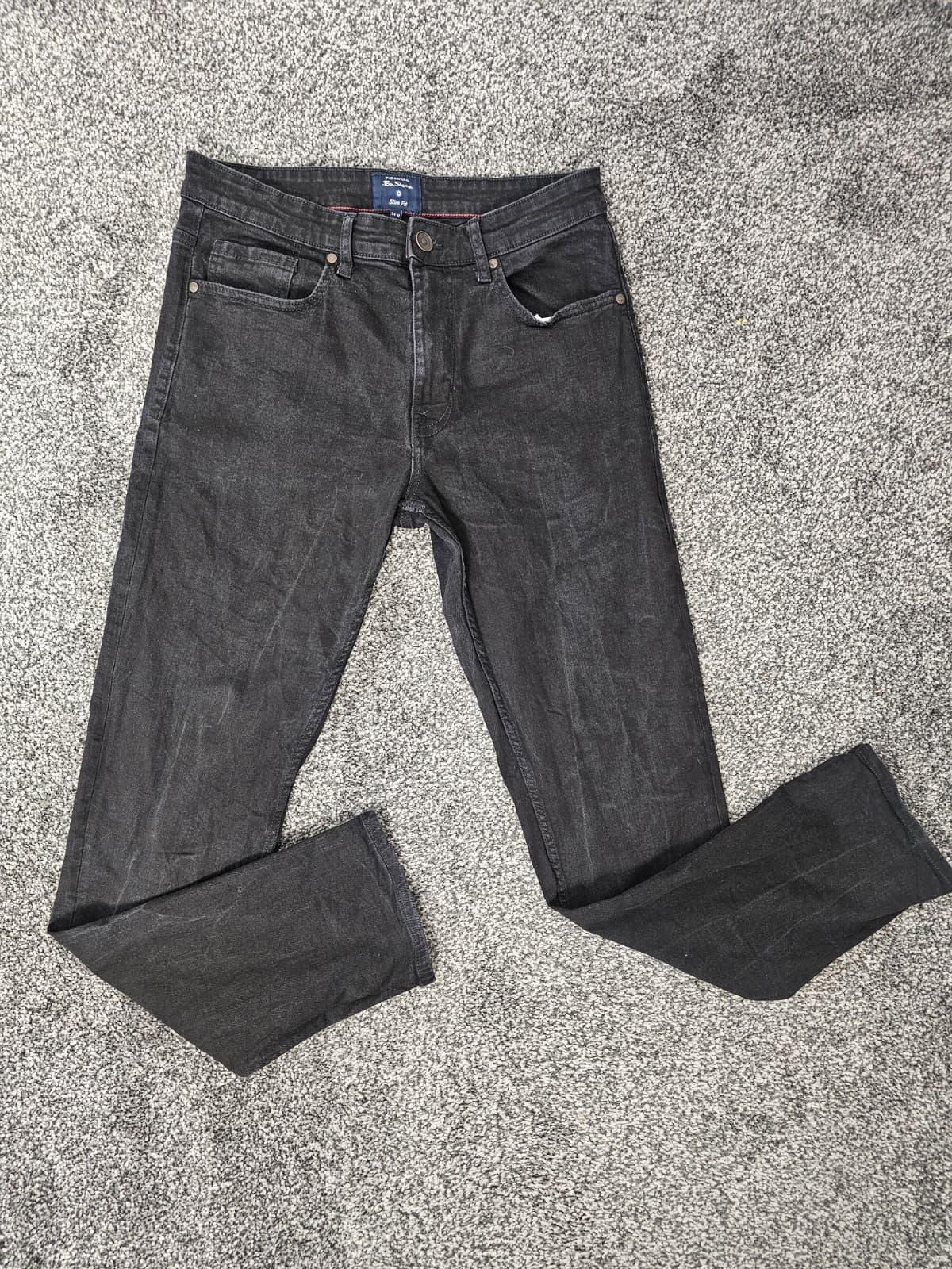 Ben Sherman Men's Slim Fit Black Jeans - W32/L30