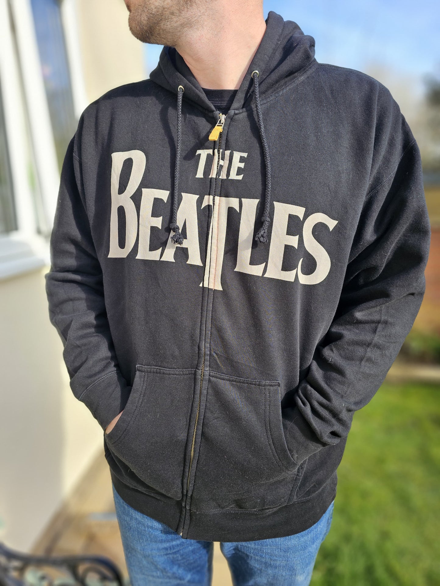 The Beatles Abbey Road Black Full Zip Up Hoodie - XL/Extra Large
